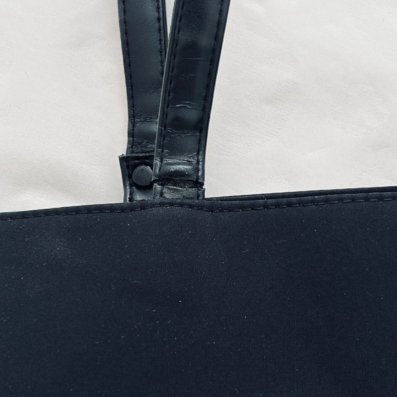 Liz Claiborne Black Laptop Shoulder Tote Bag Up To 14” Lots Of Compartments - Picture 15 of 16